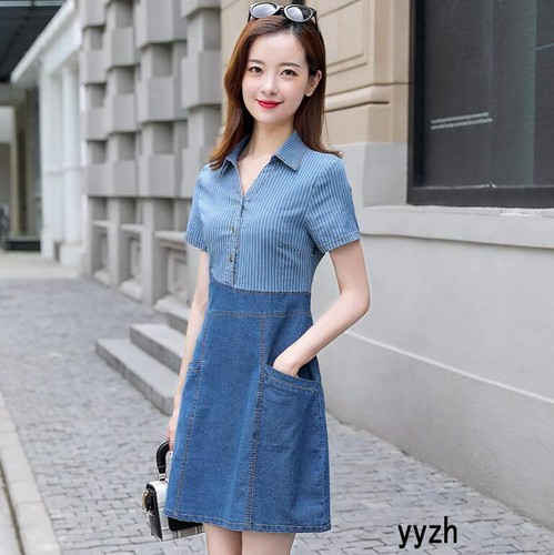 a line jean dress